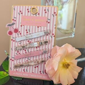 Juicy Couture Pink & Gold Mini Tweezer 4-Pack